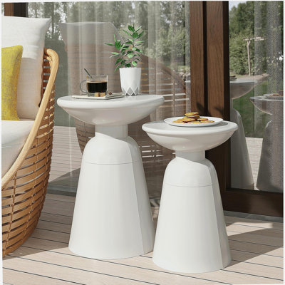 Metal edge table, set of 2