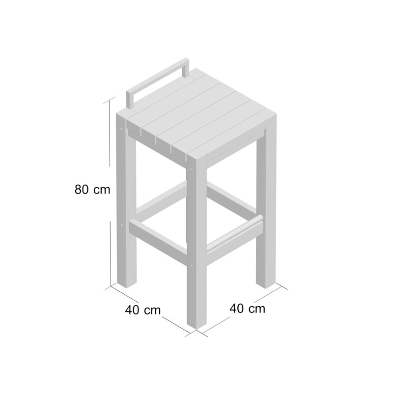 Solis Acacia Outdoor Stool
