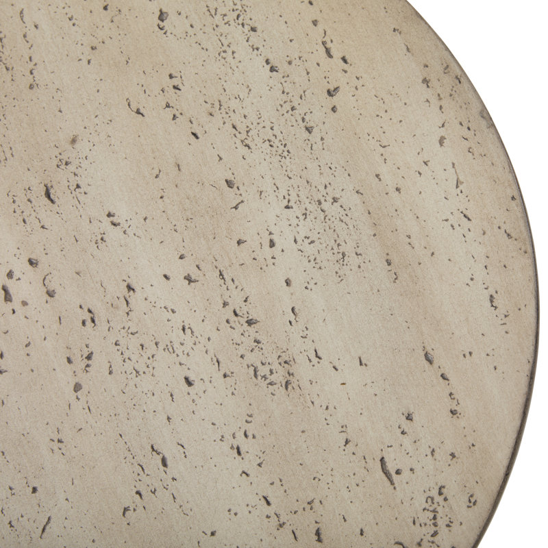 Table de bout en faux travertin Bergman, taupe