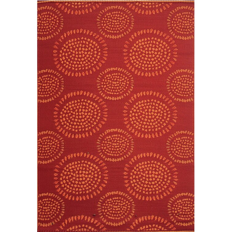 Mad Mats Molly 4' x 6' Indoor/Outdoor Area Rug in Red