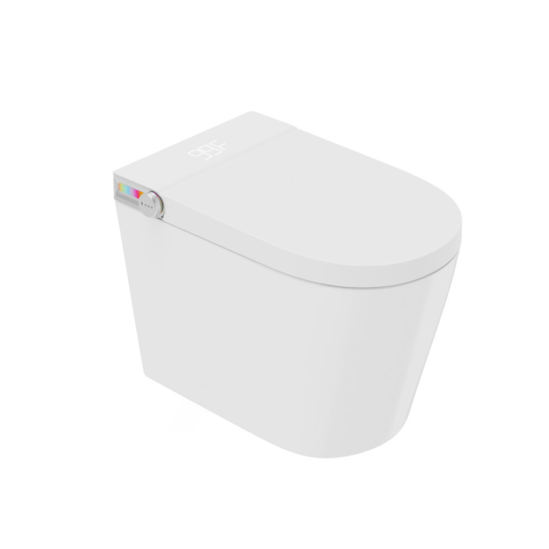 Toilette intelligente avec couvercle et siège ouverts