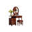 Vintage Multi-Functional Storage Solid Wood Vanity Table