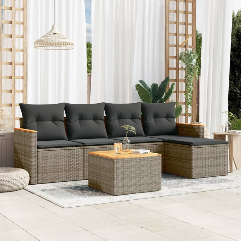  Garden Sofa Set Grey