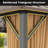 Hardtop Gazebo with Netting Heavy-Duty Double-Roof Galvanized Metal Top-115298247
