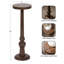 Table de bout à piédestal en bois massif Anike-243029203