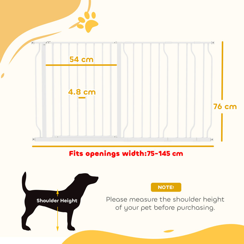 Holland Metal Pressure Mounted Pet Gate With Door