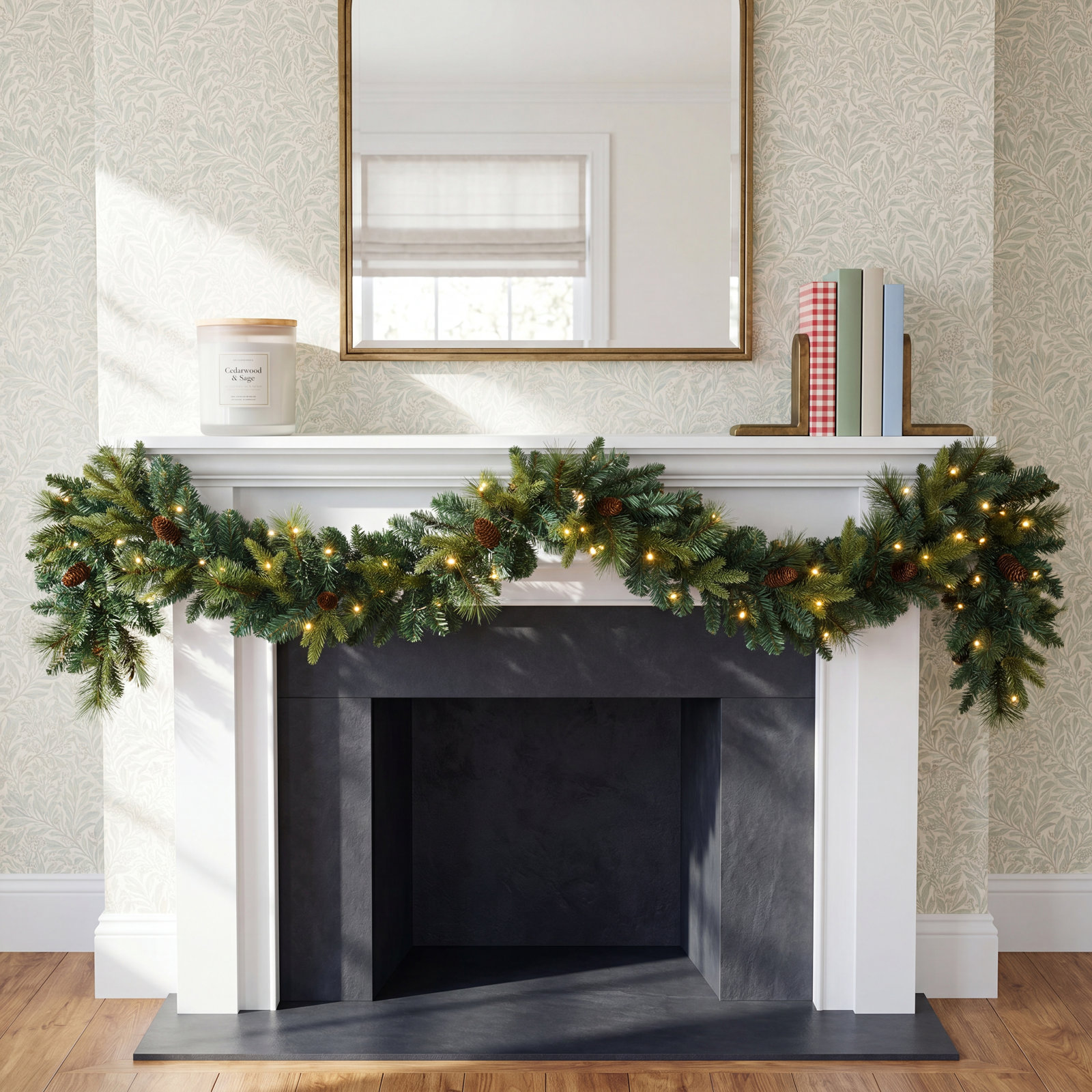 5'' in. Lighted Faux Pine Garland