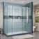 Enigma-X 72.38" x 76" Single Sliding Frameless Shower Enclosure with Clear Max Technology