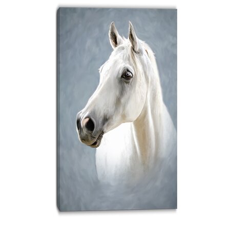 A Horse Alone Animal Photographic Print on Wrapped Canvas
