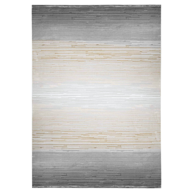 Luxe éclectique gris orange, Rectangulaire 2 pi x 3 pi