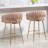 26'' Counter Height Bar Stools Set Of 2 Kitchen Island Counter Bar Stool With Hand- Wave Back,Golden Chromed Base And Footrest-526020101