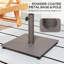 Base carrée de parasol de patio, base de support de parasol en métal 29 lb avec coussins réglables, support de parasol de patio pour poteaux de 1,5 po / 1,9 po