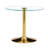 A glass tabletop with a modern minimalist circular dining table-1226810268-1226810271