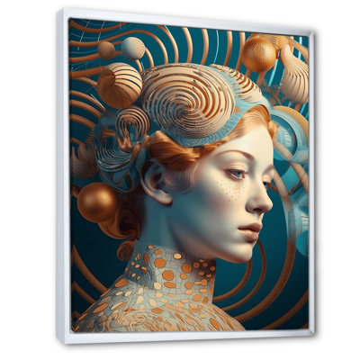 Portrait de science-fiction d'une femme futuriste