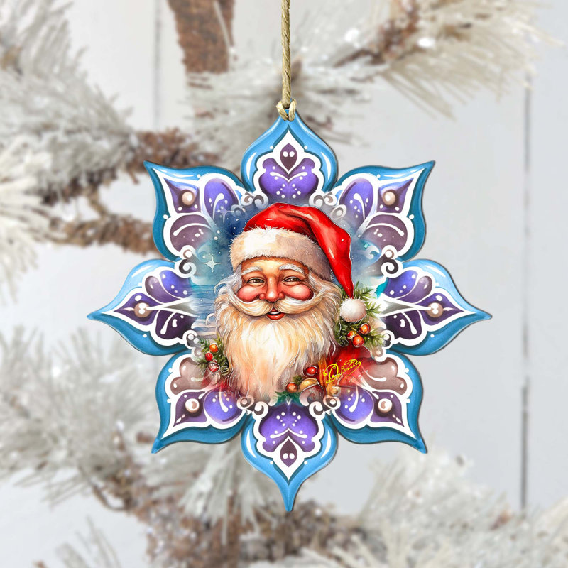 Grand ornement en bois décorations de Noël