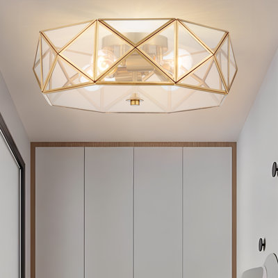 Aneyda 4 - Light 43cm Unique/Statement Geometric Flush Mount Light