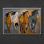 Art abstrait abstrait abstrait encadré, chevaux de course-153691612-153691586