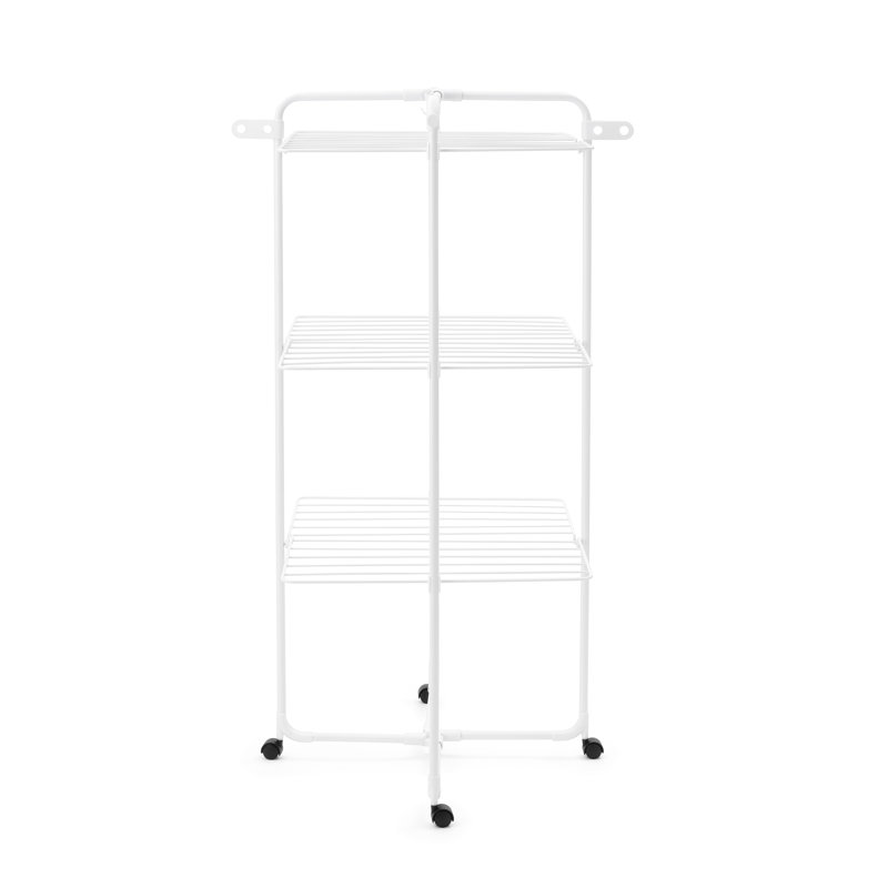 Brabantia Hangon Tower Drying Rack, White, 125.6cm H x 76.2cm W x 73.7cm D