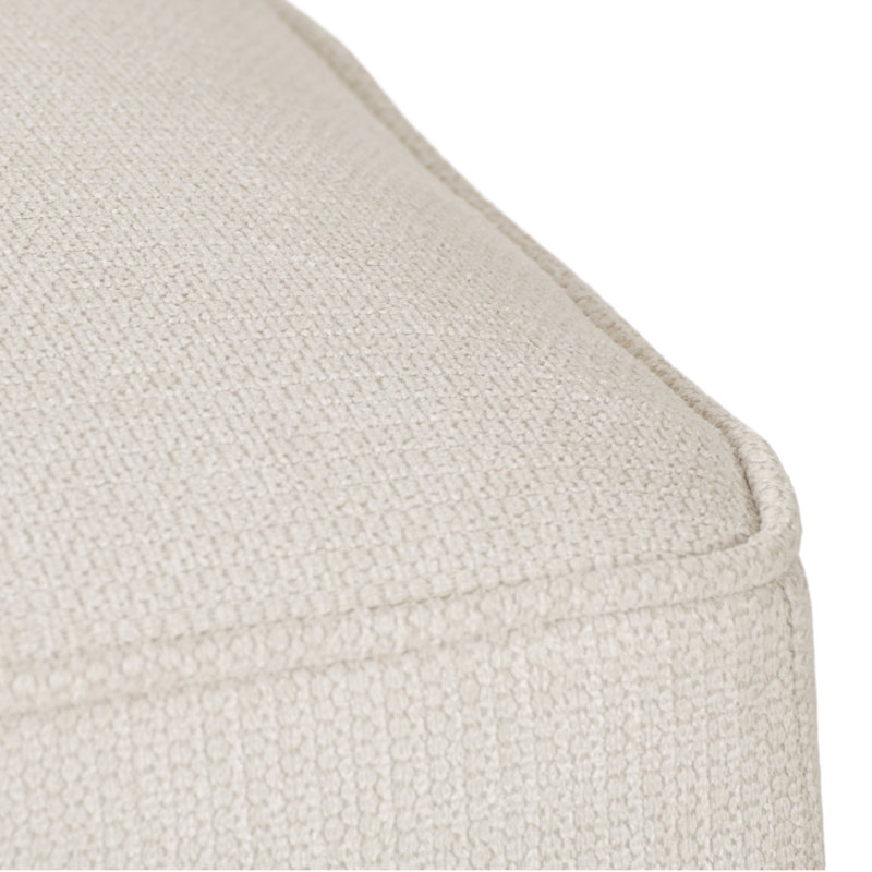 Repose-pieds standard carré de 23 po Aryash, Beige clair
