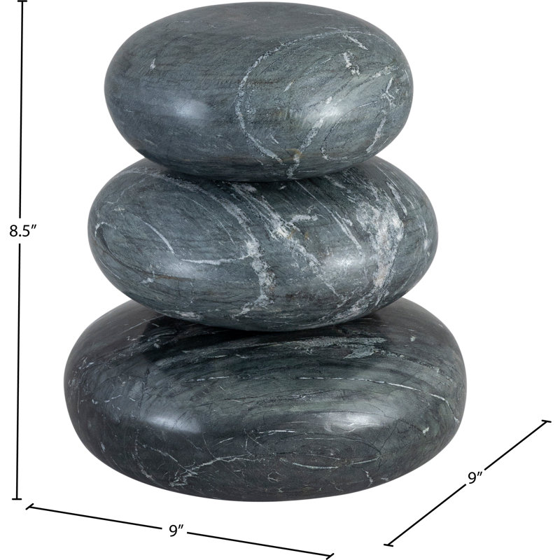 Pumpkin Marble Decorative Object, Black