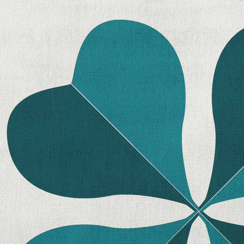 Housse et insert de coussin rectangulaire d'extérieur Lucky Clover St. Patrick's Day, Vert océan