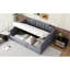 Lit de jour double rembourré pleine grandeur, lit de jour gris et espace avec rangement sous le lit, lit élégant et stable-307017398