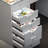 Makeup Vanity Desk HD Glass Top Built-in LED Light Strips Large 13 Drawers-2139448141