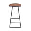 Tabouret de bar 17 po en bois massif 17 étages Evis, blanc-841470393-841470392
