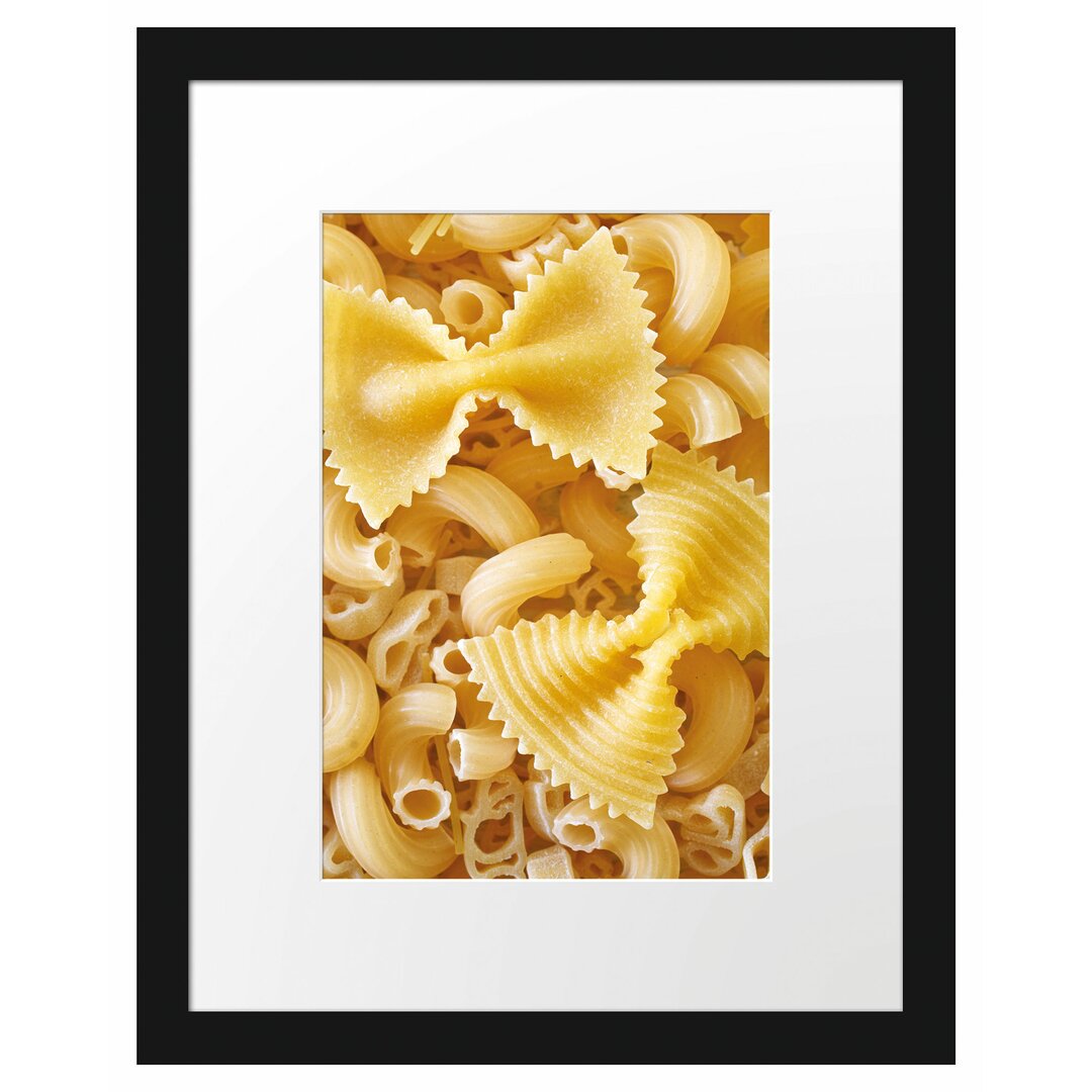 Gerahmtes Poster Nudeln Pasta Italia Mischung