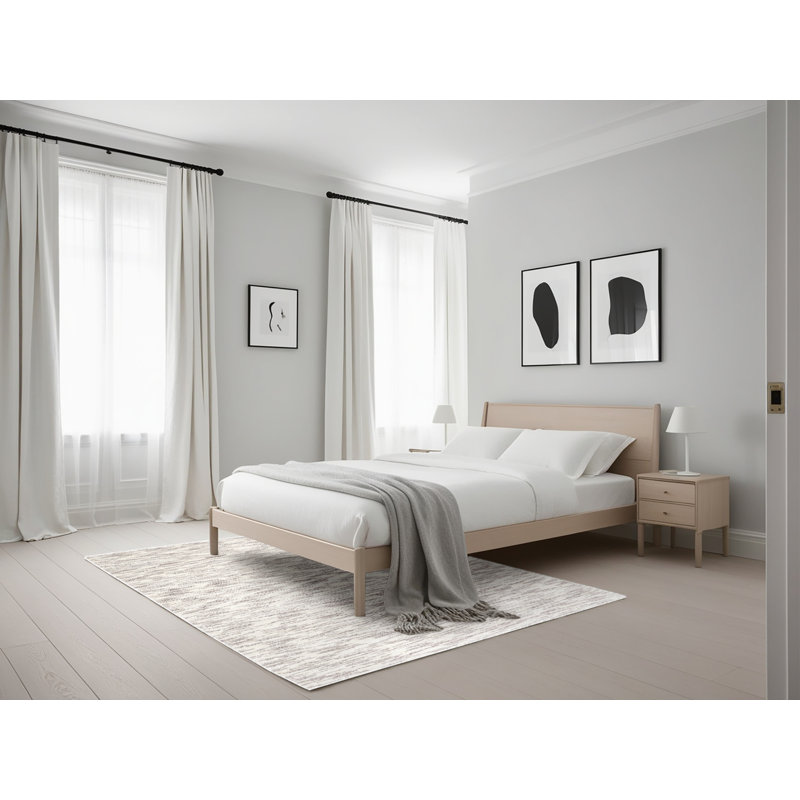 Tapis beige contemporain, Rectangle 5 pi x 7 pi