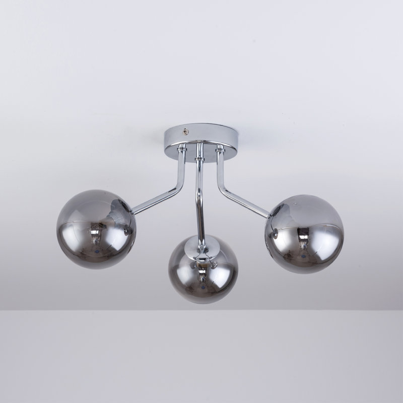 Broadus Glass Spotlight, Chrome, Smoke