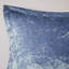 Édredon de luxe - Velours pervenche bleu avec dessus, bourre, édredon, 2 taies décoratives, 1 coussin, taie décorative lavable à la machine, décorative