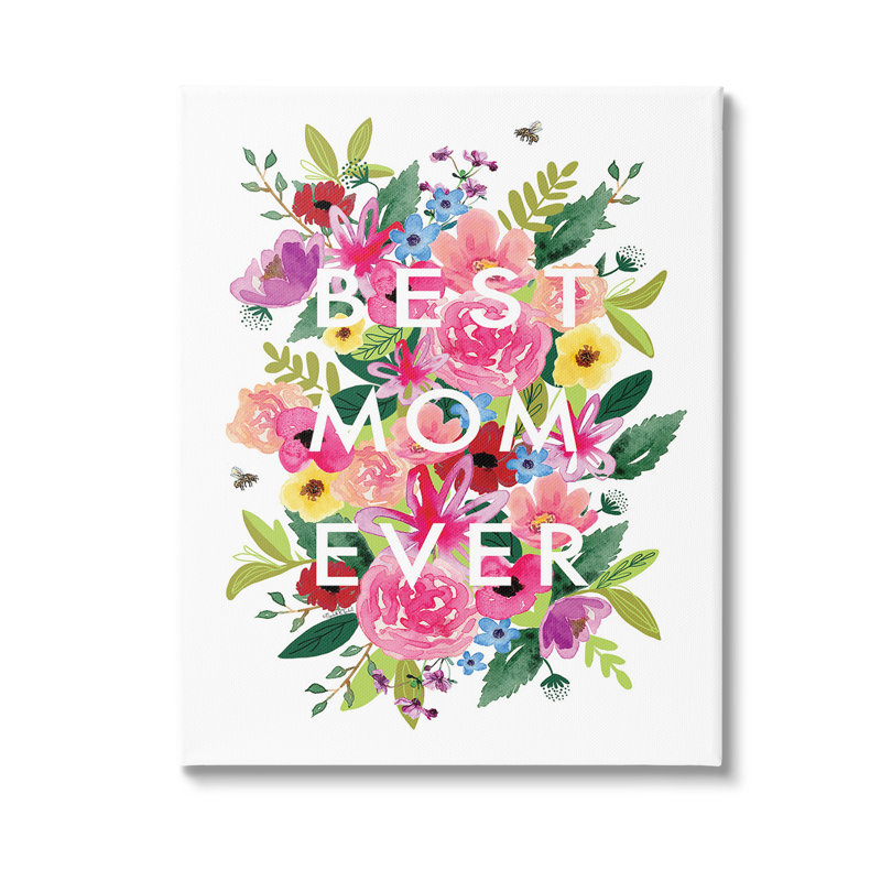 FloralBestMomEverCanvasWallArtbyElizabethTyndall, 48" H x 36" W