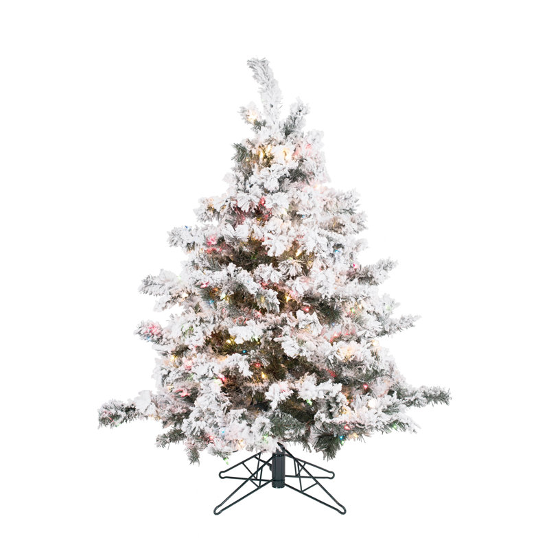 Alaskan Flocked Artificial Christmas Tree, 4.5' H