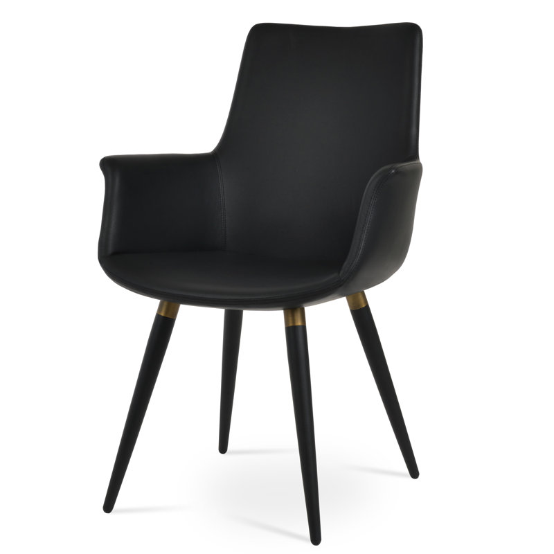 Fauteuil rembourré, Noir, Blanc