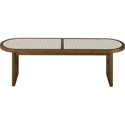 Banc en bois de noyer brun Canovia