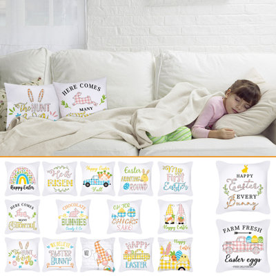 Housse de coussin Pâques Peach