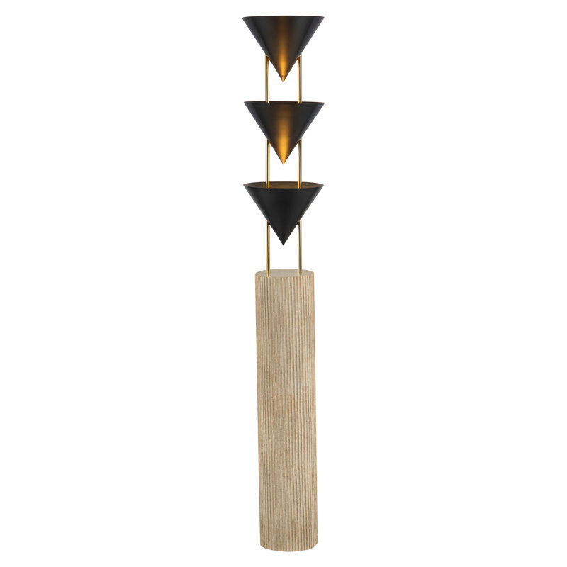 Versus 67-in Brass Floor Lamp, Urban Bronze
