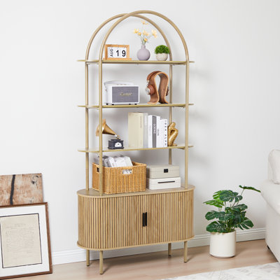 Étagère à livres 78,7 ", étagère large à 4 niveaux