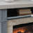 Faux Stone Electric Fire Place Mantel Blue-1052598459