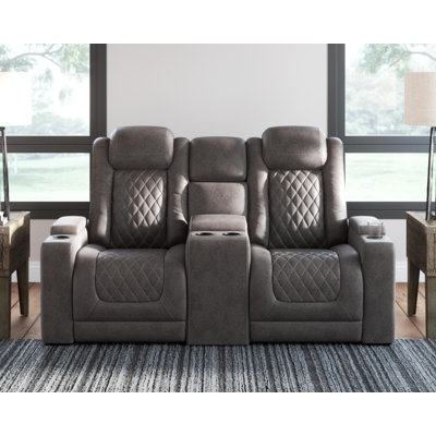 Dornhoffer 71.75'' Faux Leather Power Reclining Loveseat