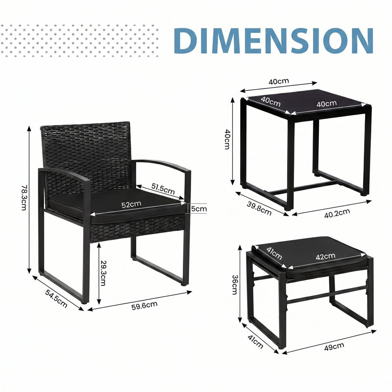 Outdoor Conversation Set with Cushions