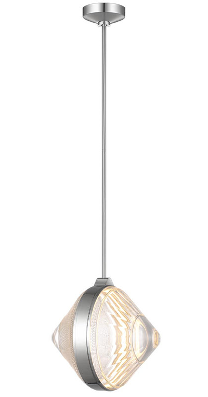 Copper Coast 1 - Light LED Pendant, Polished Nickel