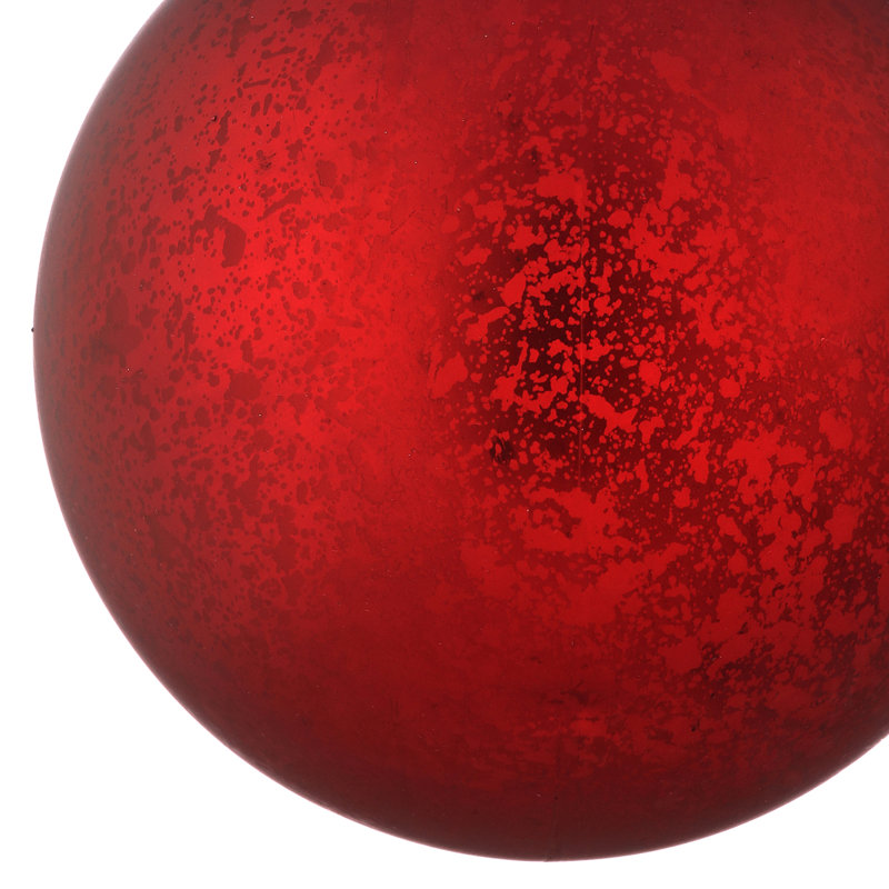 Ornement boule en mercure incassable 100 mm mat, Rouge