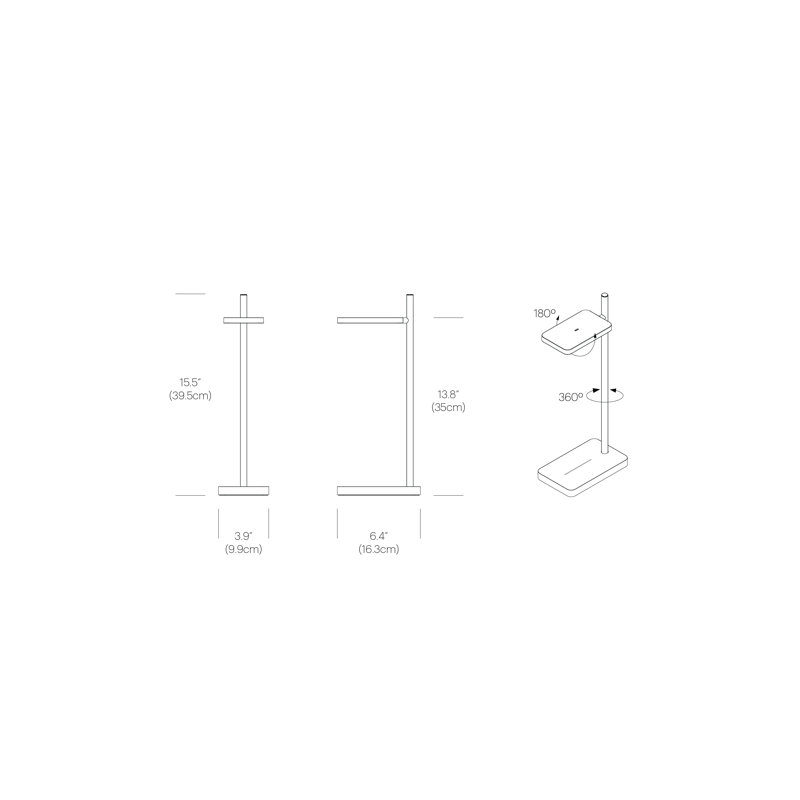 Talia Table Lamp, Grey