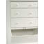 Commode à 3 tiroirs en bois avec rangement dissimulé, blanc