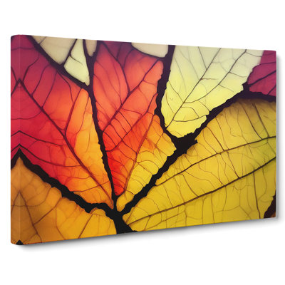 Flashy Leaf - Wrapped Canvas