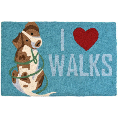 Tapis bleu tuffeté