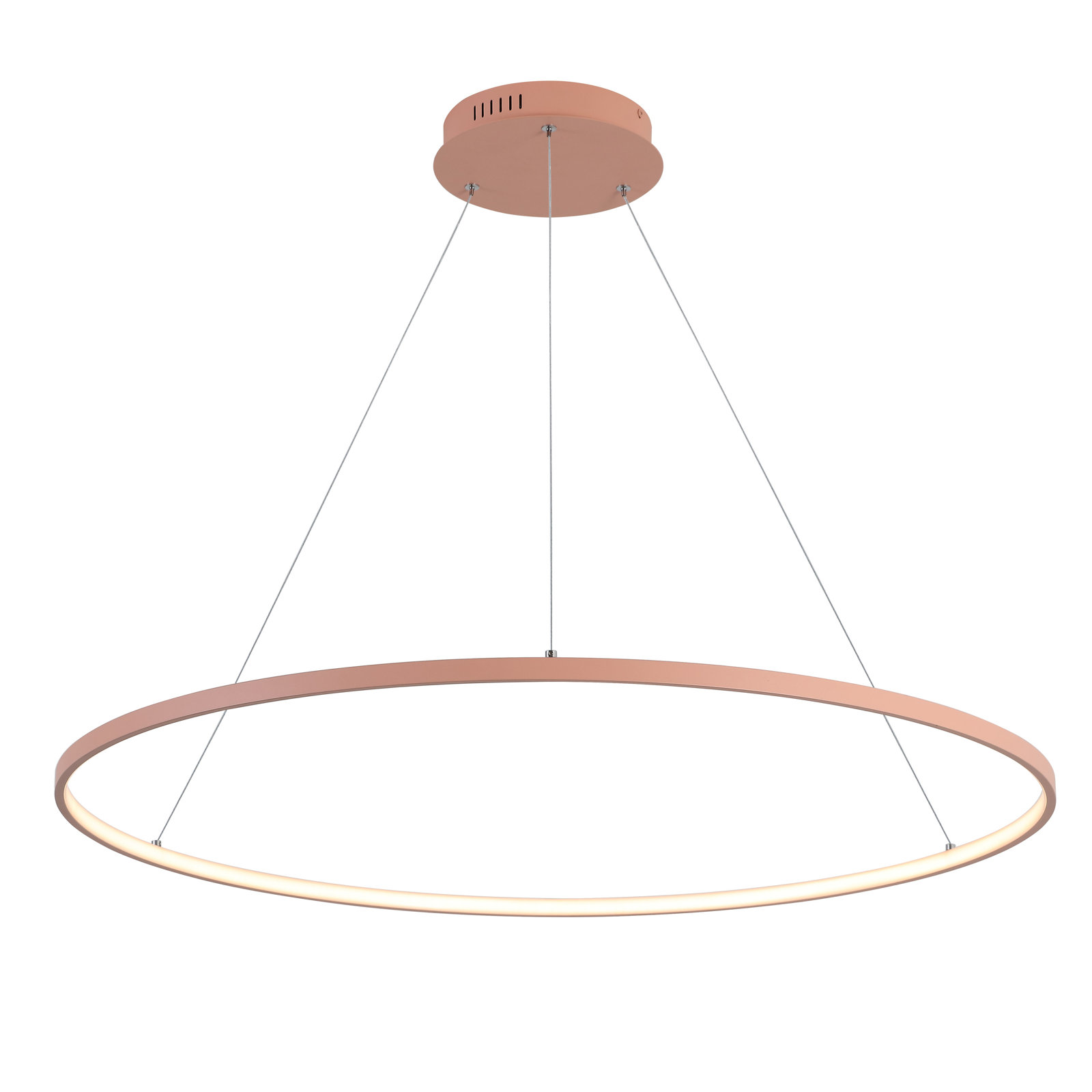 Odin Single Light Dimmable LED Pendant, 0.75" H x 34.88" W x 34.88" D, Matte Pink