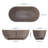 Fslefay 59'' Freestanding Bathtub Solid Surface Deep Soaking Tubs-124635951